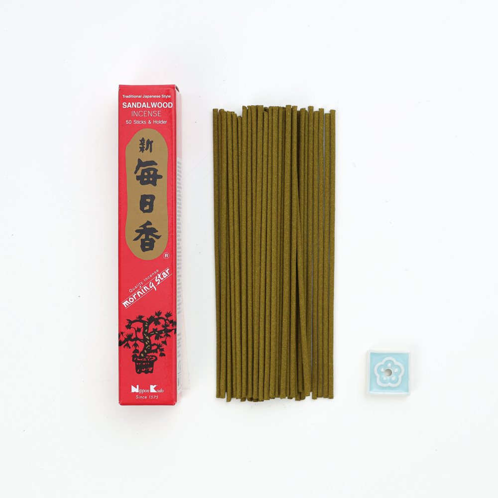 Благовония с подставкой палочки Nippon Kodo MS SANDALWOOD (Сандаловое дерево) 50 шт  #1