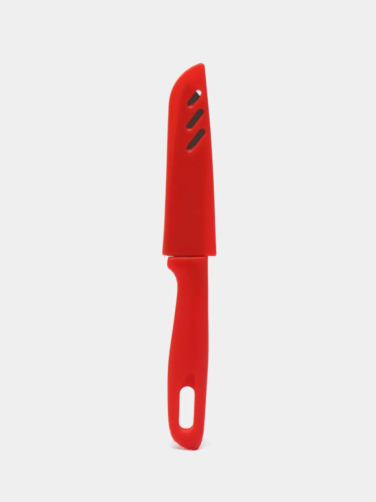Нож кухонный в футляре / Нож туристический, цвет красный  #1