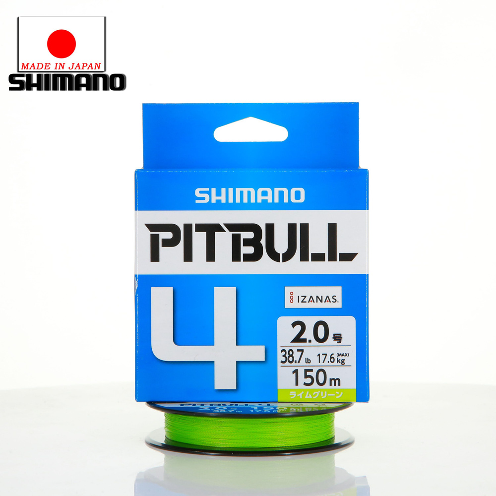 Шнур Shimano PL-M54R Pitbull 4 150m #2 Lime Green #1