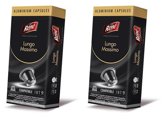 Rene Кофе Lungo Massimo, стандарта Nespresso, 10 капсул, 2 уп #1