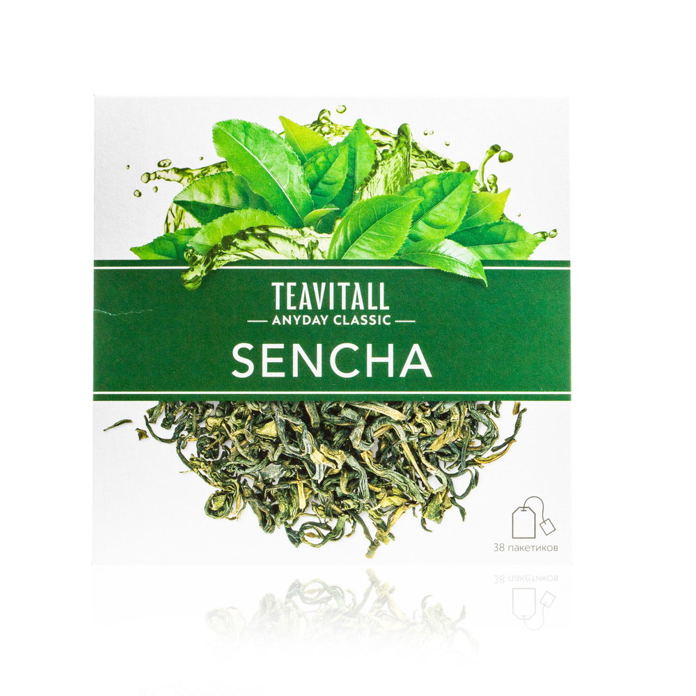 Greenway Чай зелёный TEAVITALL CLASSIC Sencha, 38 фильтр-пакетов #1