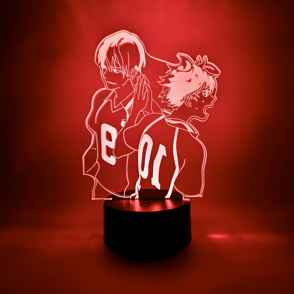 LED ночник Тобио Кагэяма, Сёё Хината / Tobio Kageyama, Shouyou Hinata из аниме Волейбол!! / Haikyuu  #1