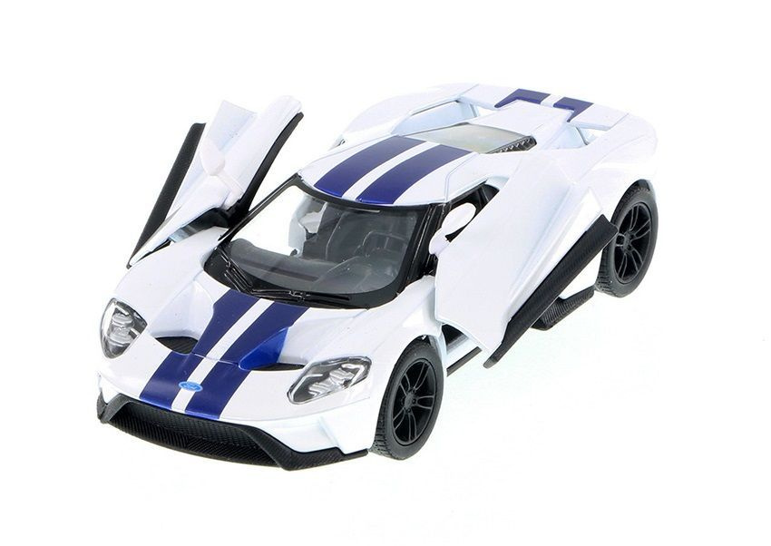 Машинка металлическая Kinsmart Ford GT 2017 Белая. В Коробке!! (Масштаб 1/38) инерционная, двери открываются #1