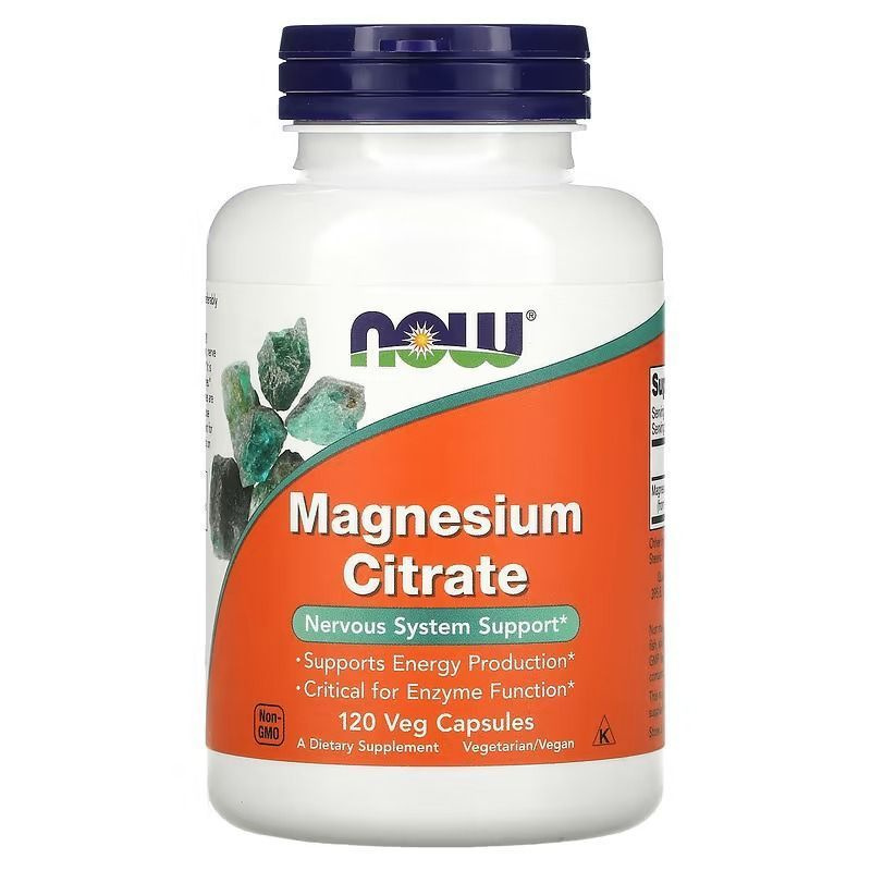 NOW, Magnesium Citrate, Цитрат Магния - 120 капсул #1