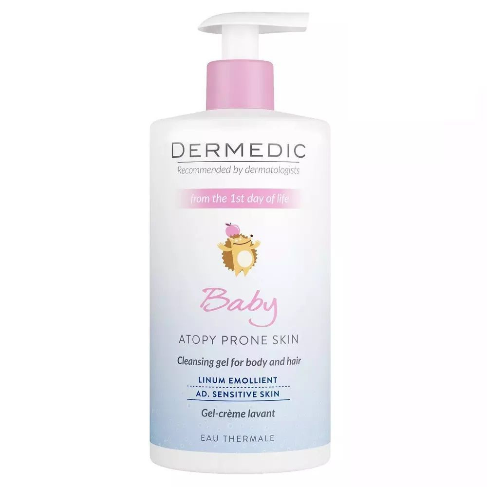 Дермедик Очищающий крем-гель с 1 дня жизни Baby Atopy Prone Skin Cleansing gel for body and hair, 500 #1