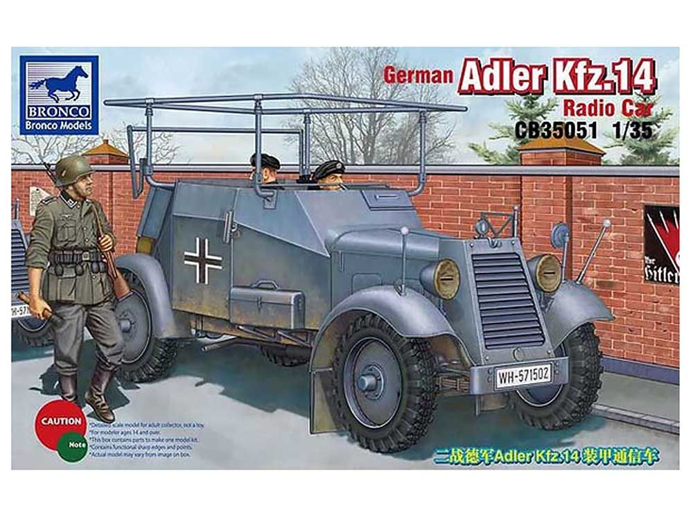CB35051 Bronco Немецкий бронеавтомобиль разведки и радиосвязи Adler Kfz. 14 (1:35)  #1