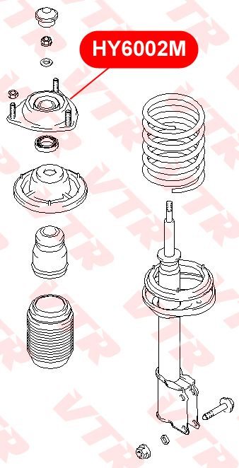 Vtr Опора амортизатора, арт. HY6002M, 1 шт. #1