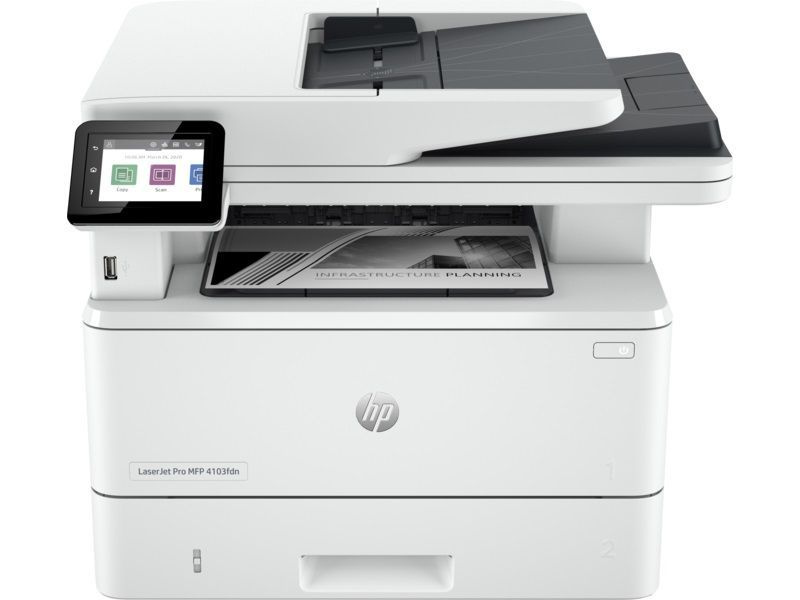 HP МФУ Лазерное LaserJet Pro 4103fdn А4, Автоматическая двусторонняя печать, Перезаправляемый картридж, #1