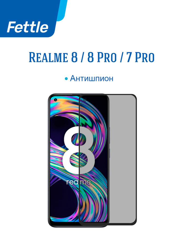 Защитное стекло Антишпион для Realme 8/8 Pro/7 Pro #1