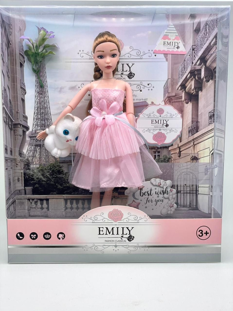 Кукла барби Эмили Emily шарнирная с питомцем и аксессуарами для девочки  #1