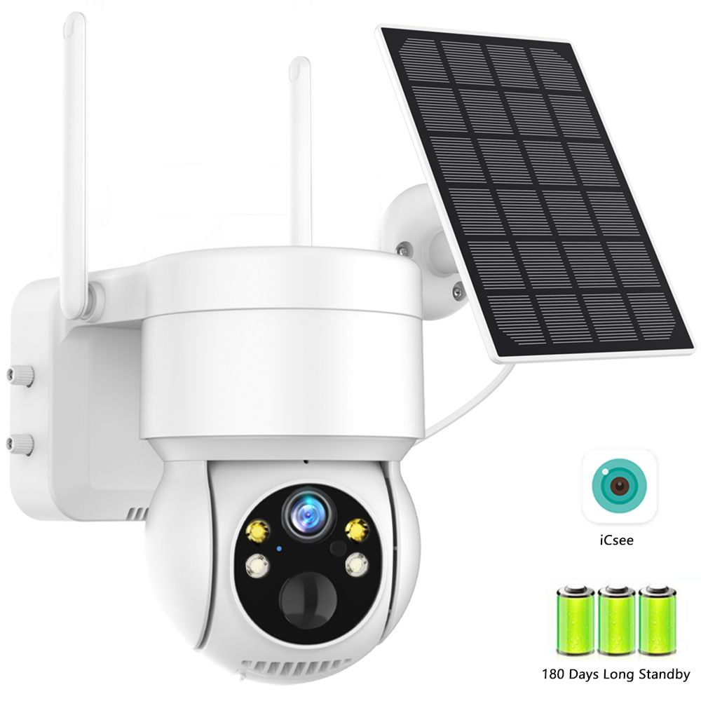 Wi-Fi PTZ-камера, уличная беспроводная солнечная IP-камера, 4 МП HD ...