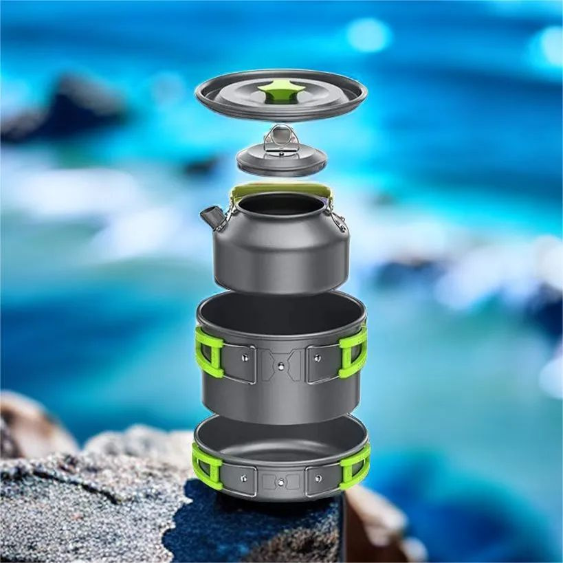 Туристический, походный набор складной посуды и инвентаря для пикника ...