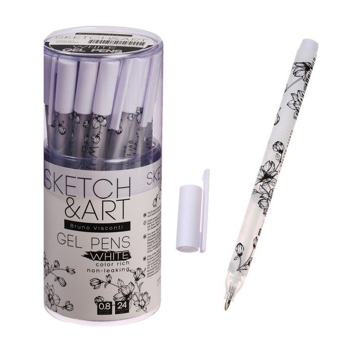 Ручка гелевая SKETCH&ART UniWrite.WHITE, 0,8 мм, белый #1