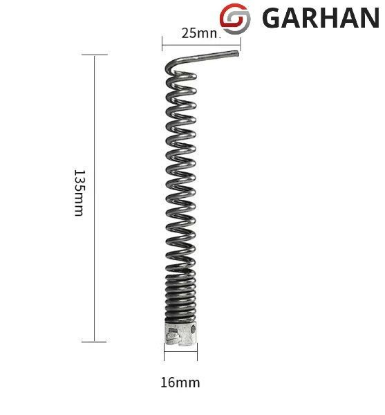 Насадка на трос сантехнический, зацеп, извлекающая, спираль GARHAN 16мм. для спиралей, прочистки канализации #1