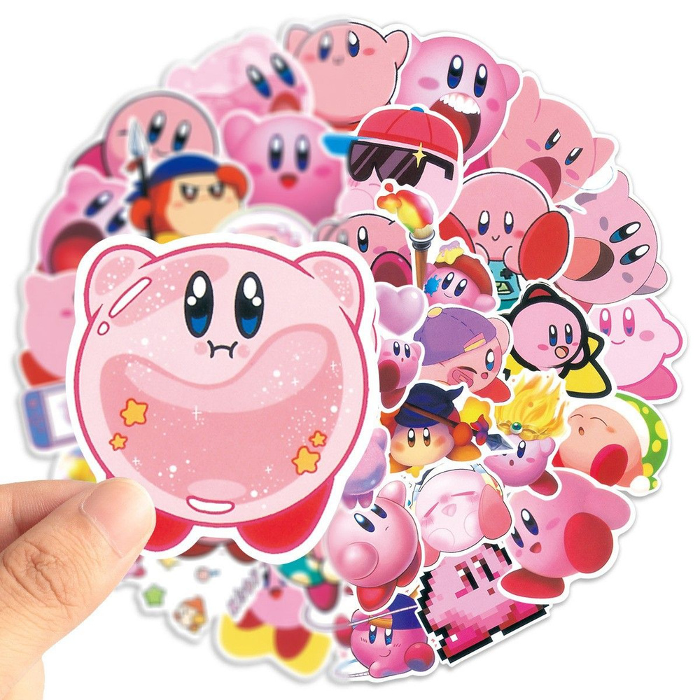 50 наклеек для игр Nintendo Kirby Creative Ноутбук, скейтборд, гитара, ручка и ручка Ledger Декоративные #1