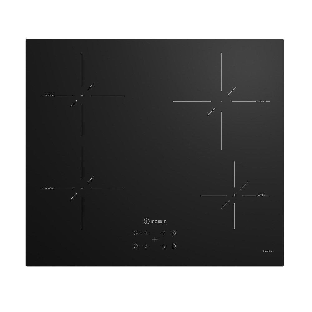 Встраиваемая индукционная варочная панель Indesit IS 41Q60 NE, 4 конфорки, чёрная  #1