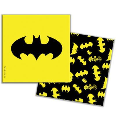 Салфетки Бэтмен желтые 33см 20шт #1