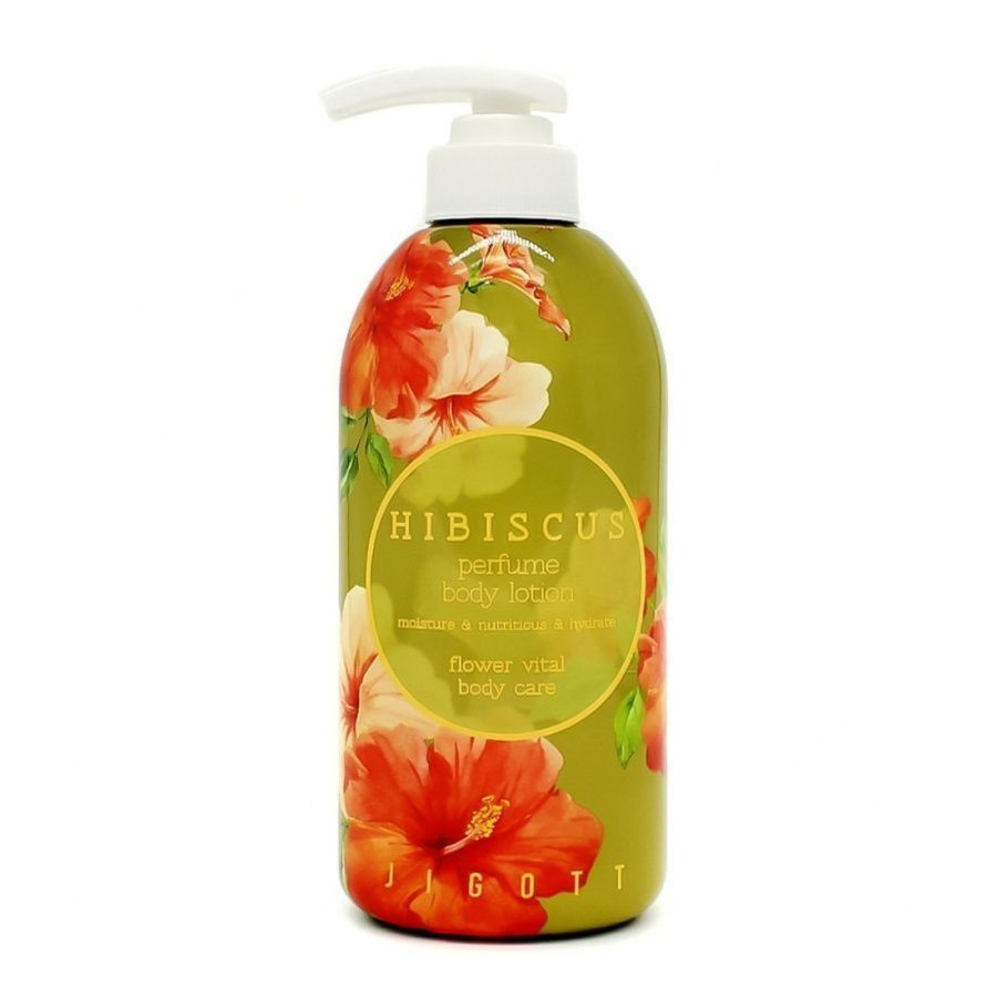 Парфюмированный лосьон для тела с экстрактом гибискуса JIGOTT Hibiscus Perfume Body Lotion 500мл  #1