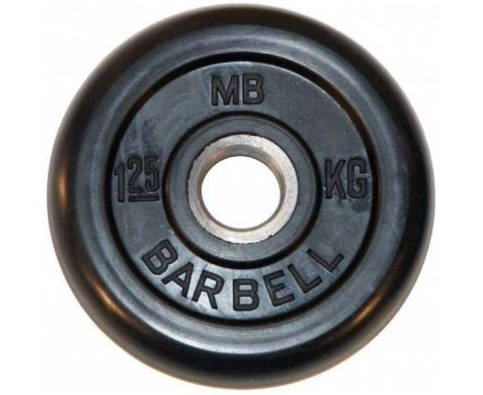 Диск обрезиненный BARBELL MB (металлическая втулка) 1.25 кг / диаметр 26 мм  #1