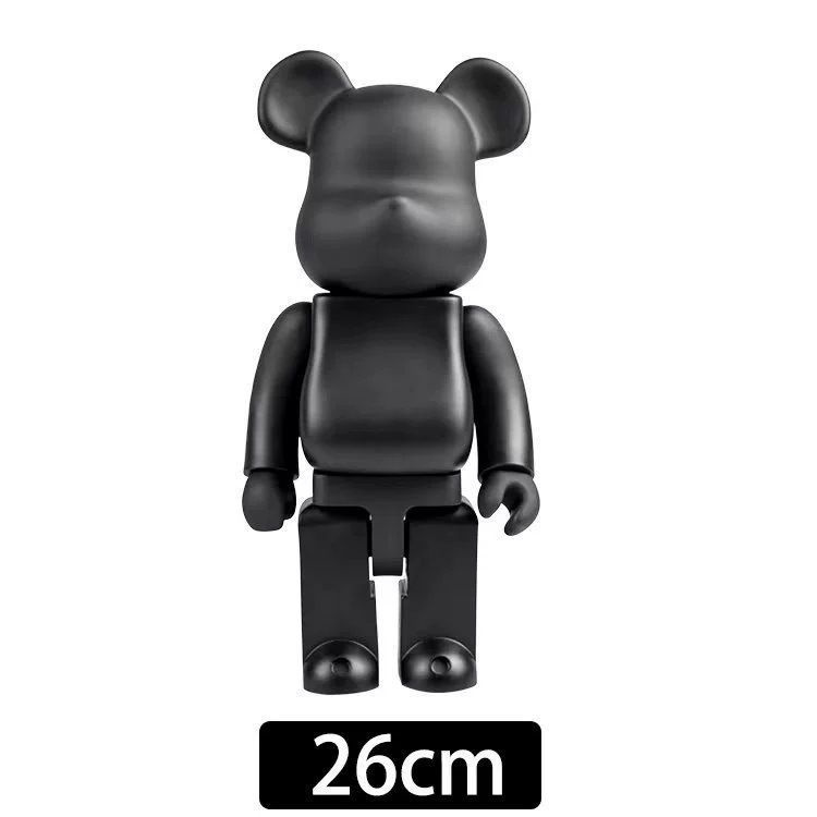 Bearbrick, украшение подарка куклы, высота около 26 см черный  #1