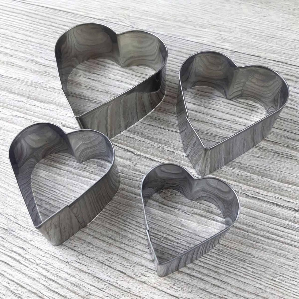 Набор форм для вырезания печенья Сердце 4 шт - купить с доставкой по ...