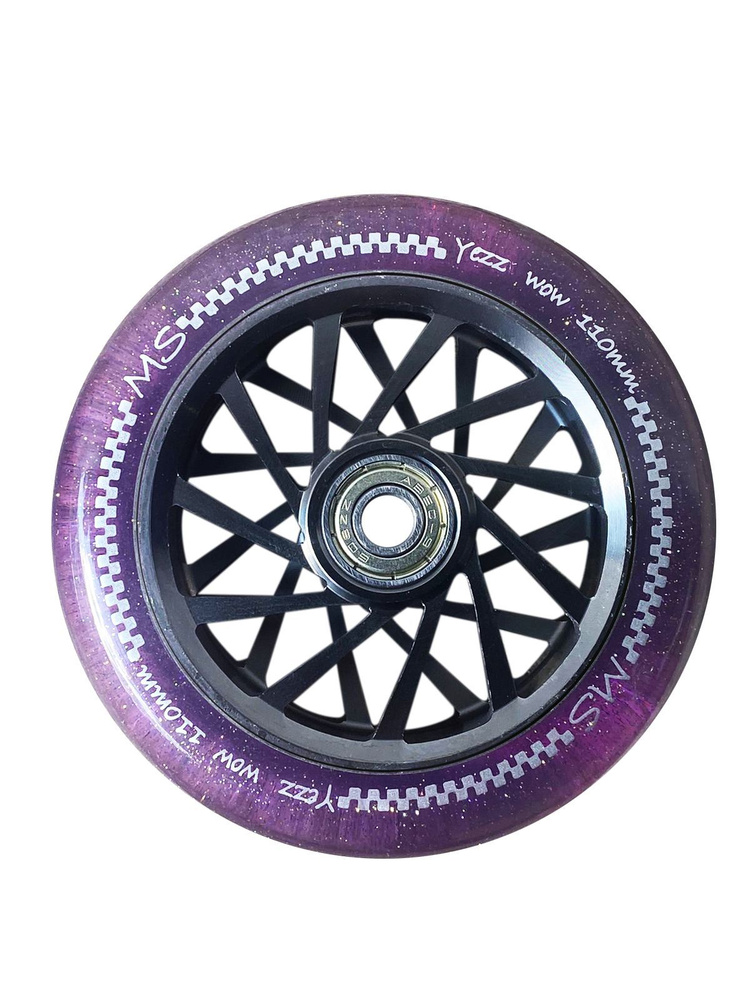 Колесо для трюкового самоката Yezz 110 мм 11L серебро/фиолетовый  #1