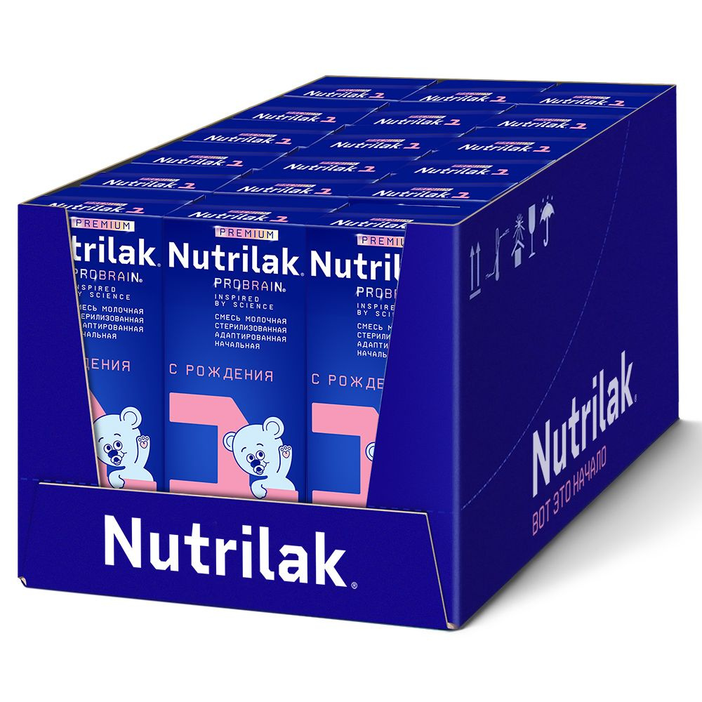 Молочная смесь готовая Nutrilak Premium 1, с рождения, 200 мл х 18 шт.  #1