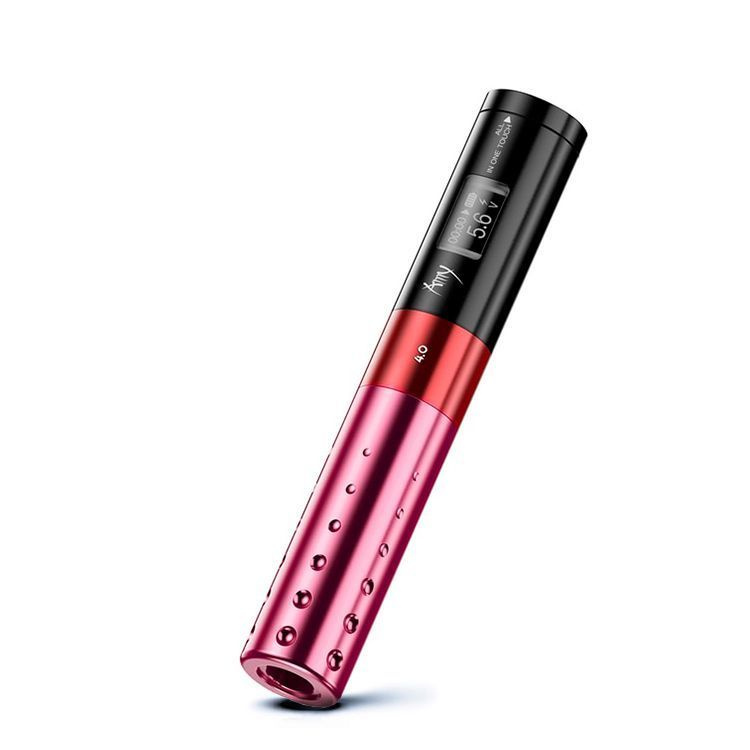 Беспроводная машинка ручка Pen для тату и перманентного макияжа MAST Amy With 4mm Stroke Pink  #1