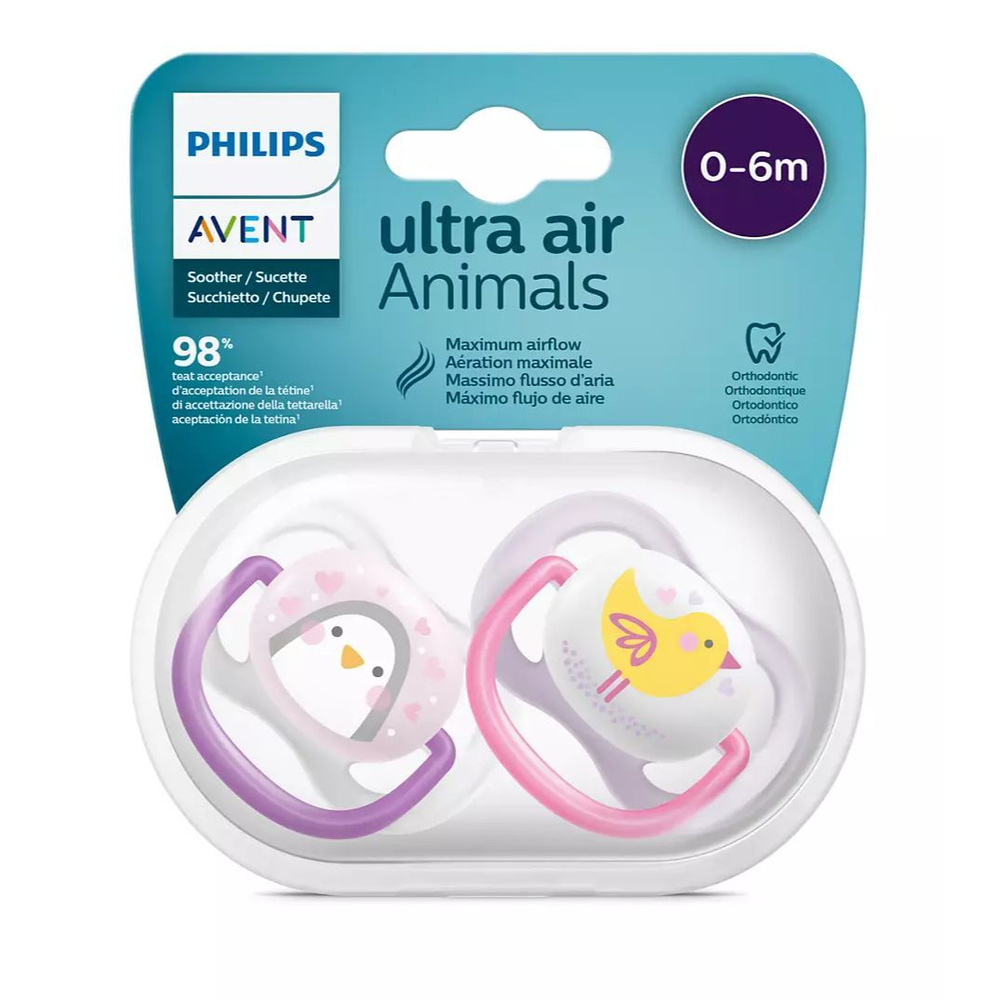 Соска-пустышка силиконовая Philips Avent ultra air SCF080/06 с футляром для хранения и стерилизации, #1