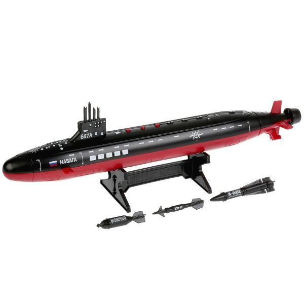 Игрушка для мальчика Подводная лодка Технопарк детская модель коллекционная со звуком и светом 42 см #1