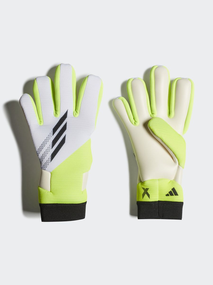 Перчатки для вратаря детские adidas X League Goalkeeper Gloves Kids, цвет: white / luclem / black (белый). #1