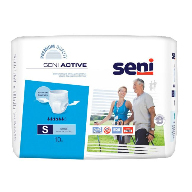 Seni Active Подгузники-трусы для взрослых Small обхват талии 55-85 см, 10 шт  #1