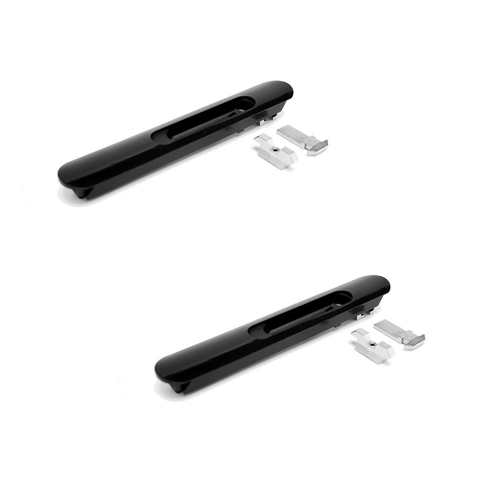 Ручка-защёлка для раздвижных окон Provedal чёрная RAL 9005 (скрытый монтаж) - 2 штуки  #1