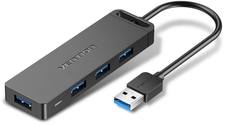 Концентратор OTG USB 3.0 на 4 порта Черный - 1м. Vention #1