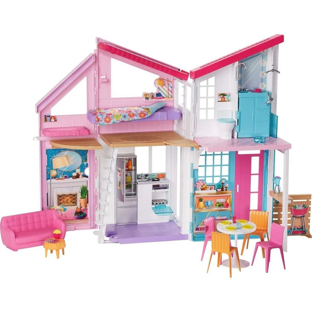 Игровой набор Барби - Дом Малибу (Barbie Doll Malibu House Playset Themed Furniture & Accessories)  #1