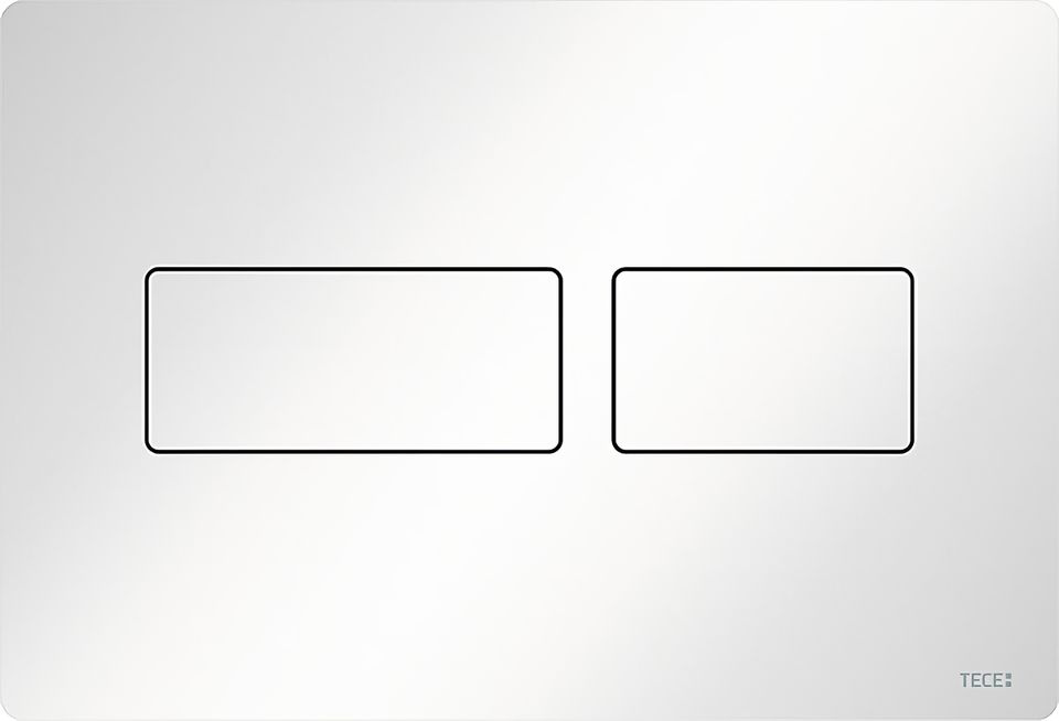 Клавиша смыва TECE Solid, двойной смыв, антивандальная, металл, цвет: белый глянцевый 9240432  #1