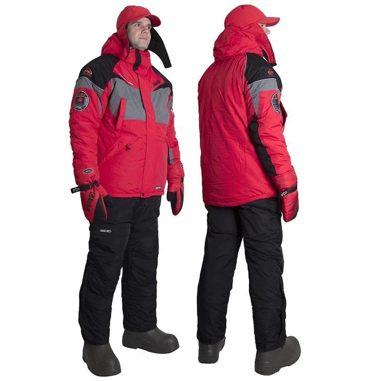 Костюм зимний Alaskan Dakota красный/серый/черный 2XL (куртка+полукомбинезон)  #1
