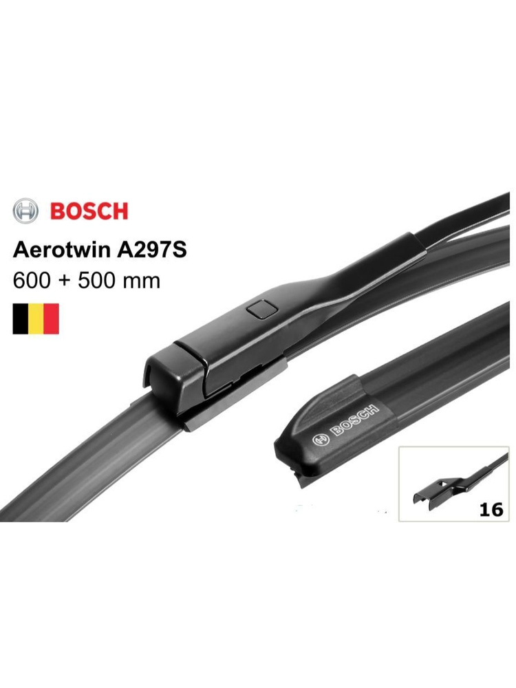 Bosch Щетка стеклоочистителя бескаркасная, арт. 3397007297, 60 см + 50 см  #1