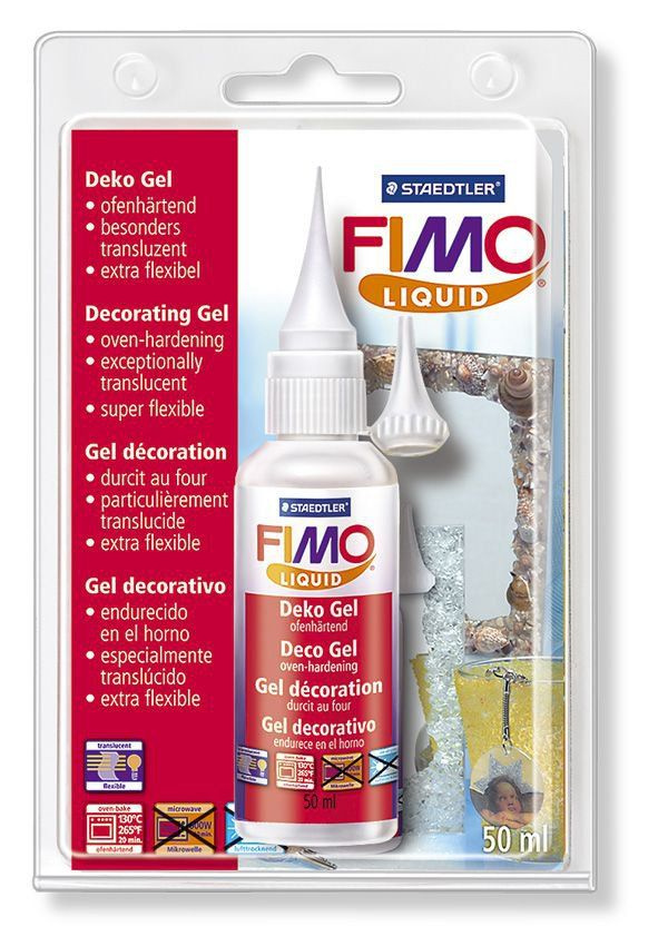 Декоративный гель FIMO Liquid, жидкий, запекаемый в печке, прозрачный, 50 мл (FIMO8051-00 BK)  #1