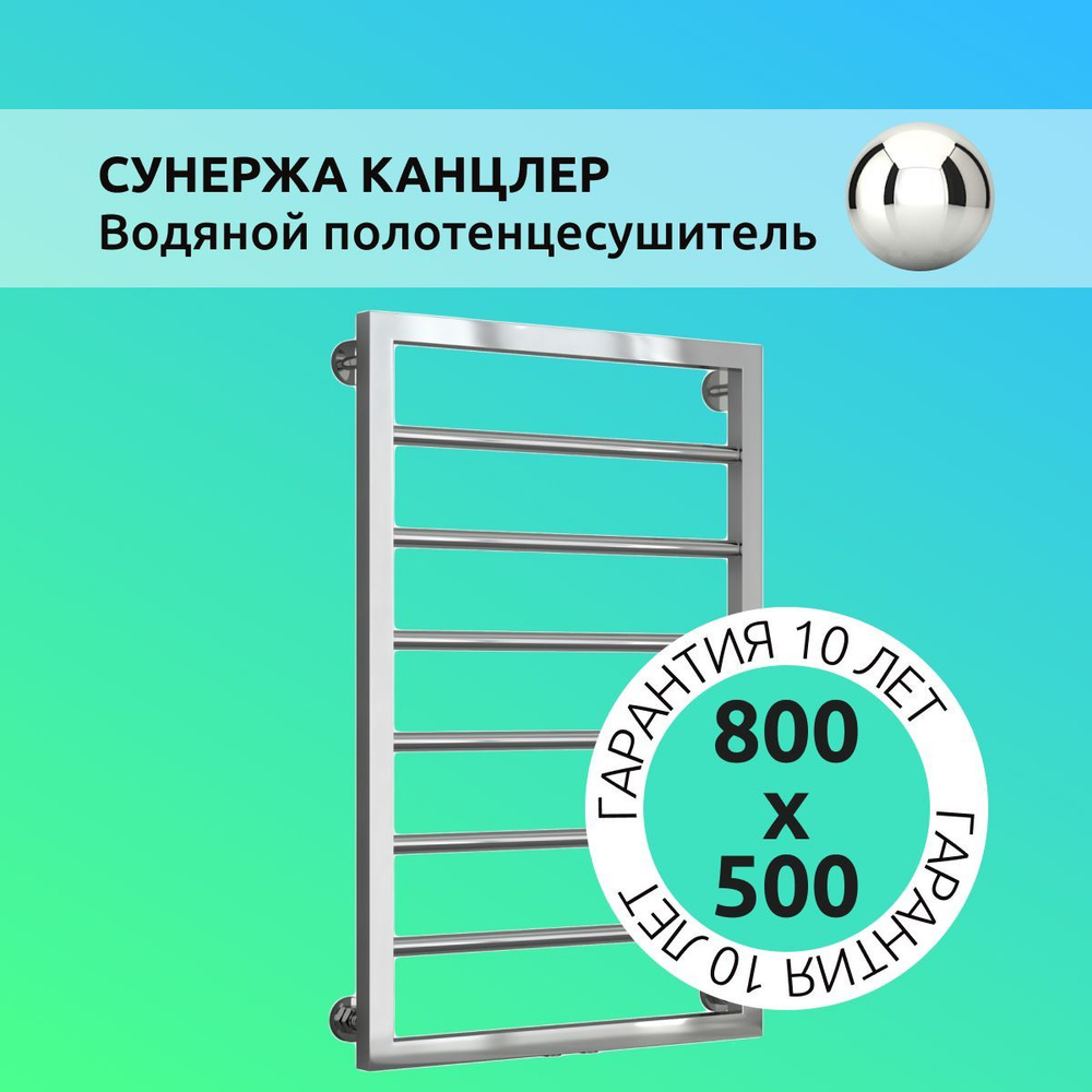 Полотенцесушитель водяной КАНЦЛЕР 800х500 #1