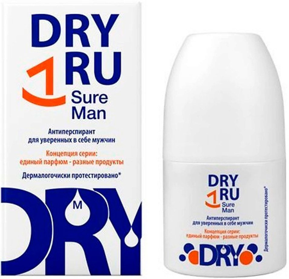 Антиперспирант Dry Ru Sure Man для уверенных в себе мужчин 50мл х1шт  #1