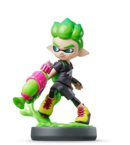 amiibo. Фигурка Инклинг-мальчик. Неоново-зеленый / Inkling Boy. Neon Green (Splatoon Collection)  #1