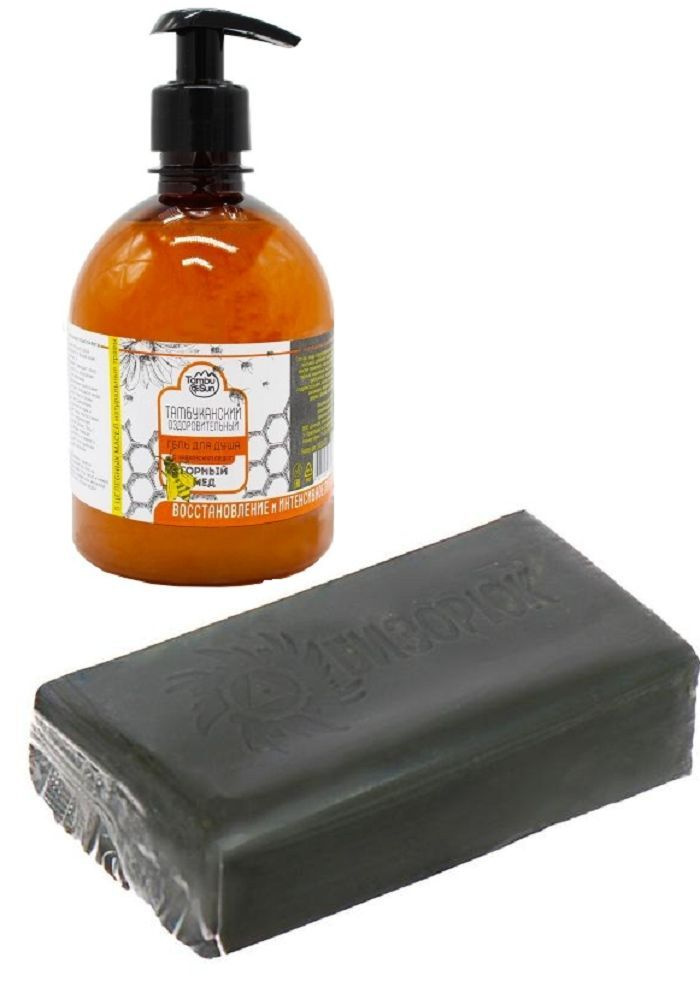 Гель для душа Горный мед 500 мл + подарок оздоровительное грязевое мыло 85 г  #1
