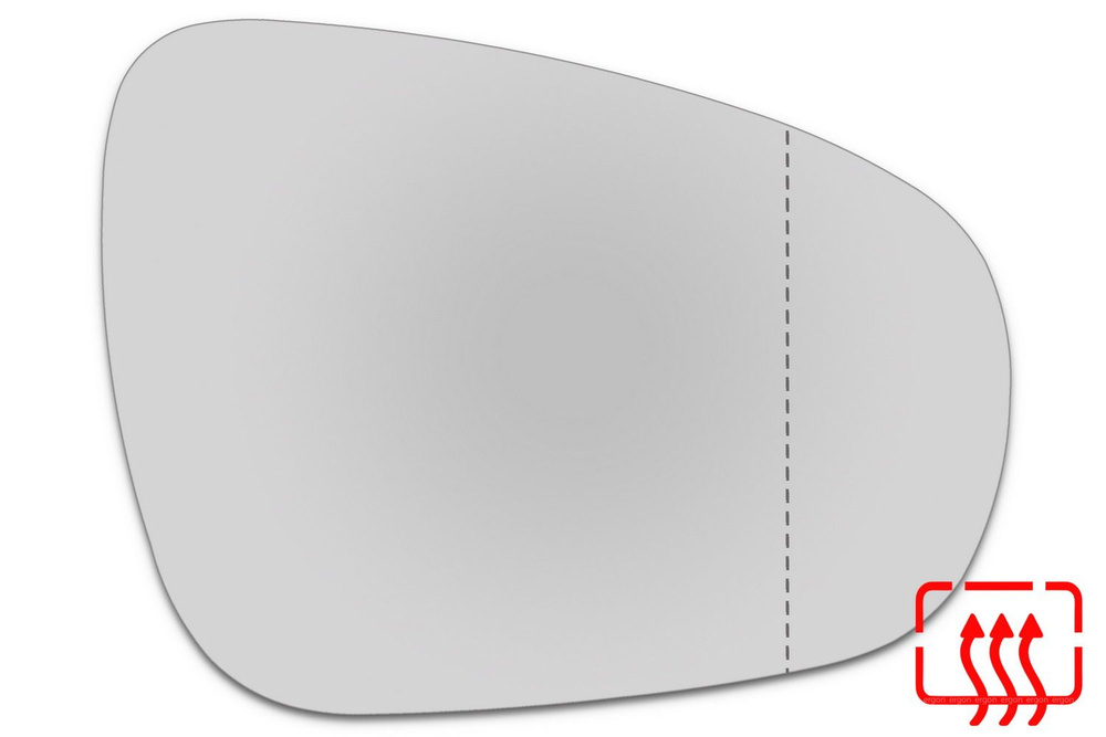 Зеркальный элемент правый LEXUS IS III (13-20) асферика нейтральный с обогревом  #1