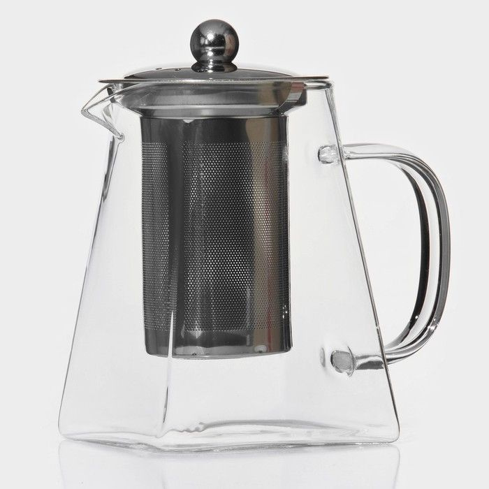 Чайник стеклянный заварочный с металлическим ситом Magistro "Дарси", 750 мл  #1