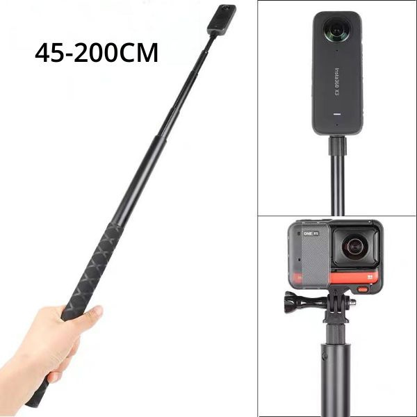 металлическая невидимая селфи палка 45-200 см для Insta360 One X, X2, X3, ONE R, ONE RS, Gopro max  #1