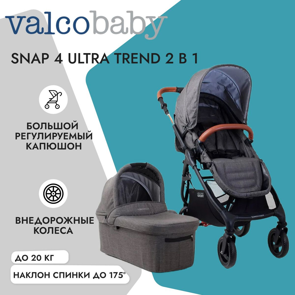 Valco Baby Коляска 2-в-1 Snap 4 Ultra Trend Charcoal #1