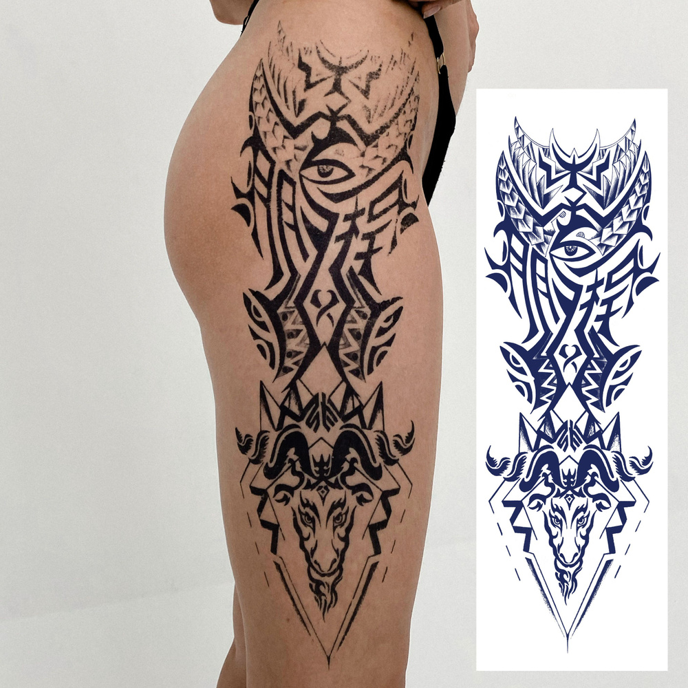 Tattoo'шки Временные тату "рукав" БЕЗ ПЛЕНКИ (темнеют через 24 часа) 16*47см  #1