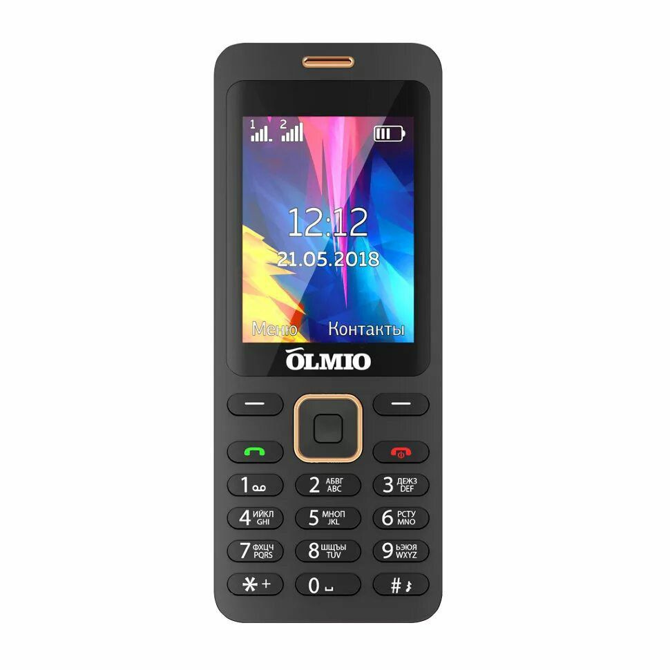 OLMIO Мобильный телефон E24, черный, золотой #1