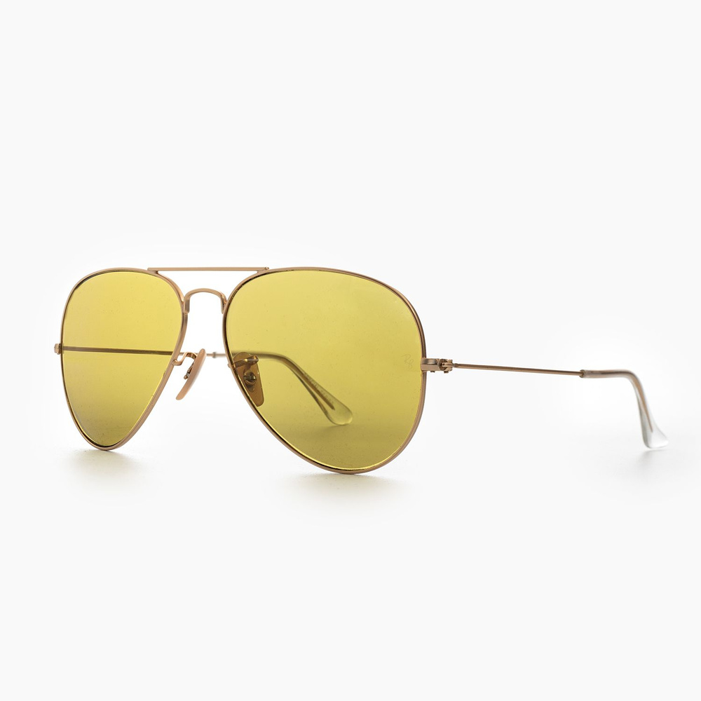 Солнцезащитные очки унисекс, авиаторы RAY-BAN с чехлом, линзы желтые, RB3025-112/O6/58-14  #1